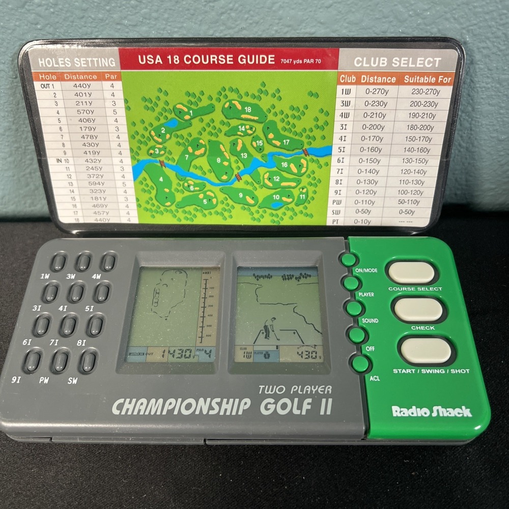 Vintage Two Player Championship Golf II Electronic LCD‎ Game Radio Shack 60-2423